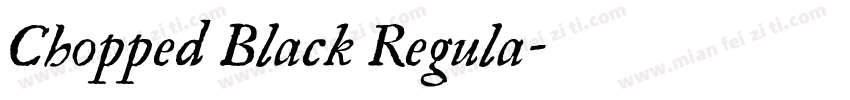 Chopped Black Regula字体转换